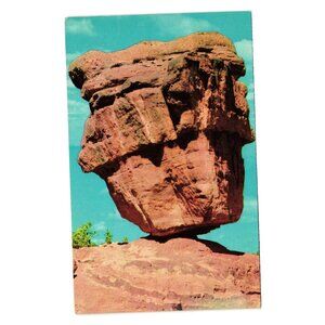 Balanced Rock Postcard Garden Of The Gods Colorado Springs Scenic Collectible